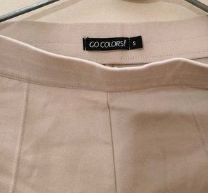 Neutral Wide-Leg Cropped Pants