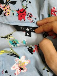 Light Blue Floral Summer Dress