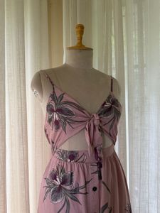 Floral tie detail dress
