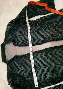 Black Sequin party wear Jacket dress