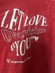 Red "Let Love Overwhelm You" Graphic Tee
