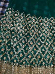 Emerald Green &amp; Gold Embroidered Rajputi Poshak