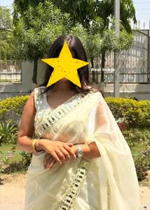Elegant Off-White Silk Saree
