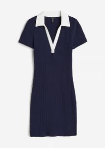 Navy Knit Mini Dress