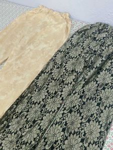 Festive Combo Black &amp; Gold+Beige Golden Pant