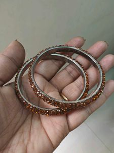 Sparkling Brown Stone Bangles