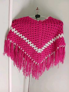 New Handmade Kids' Poncho(FREE FLOWER CLIP)