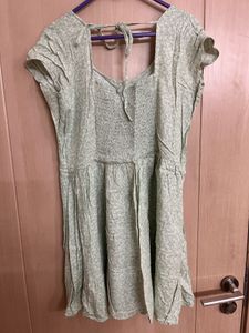 Light Green Floral Mini Dress