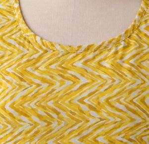 Stylish Yellow Zigzag Print Kurta