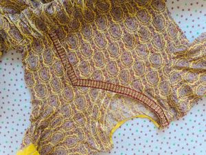 Yellow Printed Anarkali Kurta