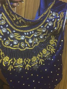 Stunning Blue Velvet Blouse