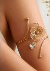 Elegant Arm Band Bracelet with Flower