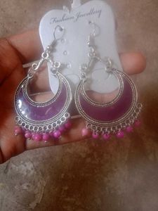 Colorful Beaded Jhumka Earrings