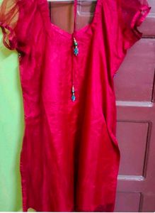 Red Embroidered Salwar Kameez