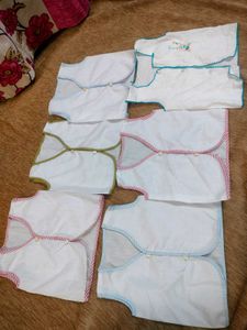 Bundle of 6 White Baby Tops