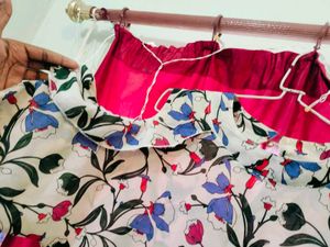 Floral Cold Shoulder Top