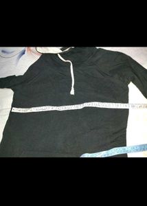 Stylish Black Hooded top autumn