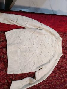 zudio Cream Knit Sweater