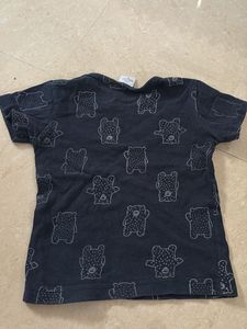 Cute Bear Print T-Shirt &amp; Shorts Set