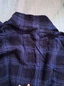 Classic Blue Plaid Button-Up Shirt
