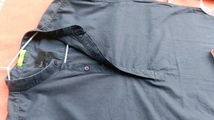 Men's Dark Blue kurta style Shirt