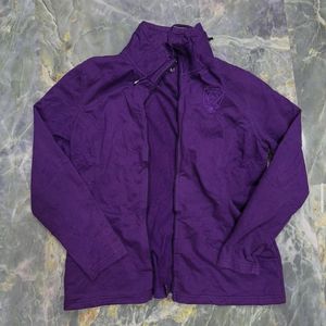 Purple Zip-Up Track Jacket