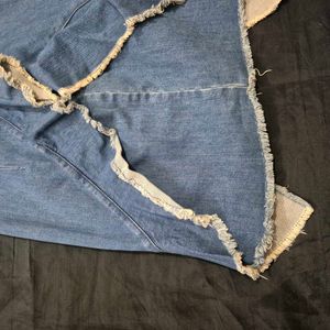 Unique Denim Skirt with Raw Hem y2k