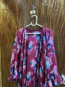 34 bust Floral Print shrug