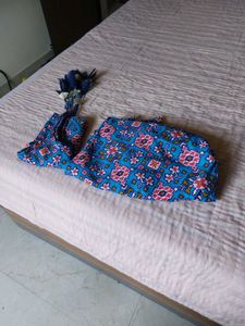 Blue Ethnic Print Kurta Set
