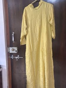 Yellow Embroidered Kurta