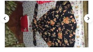 Floral Print Tie-Neck Dress