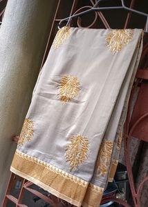 New Beautiful Saree With Stone Work 🤍🤍