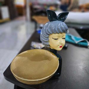 Girl with Tray Statue Showpiece