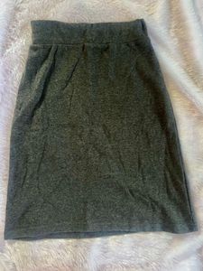 Gray Knit Skirt