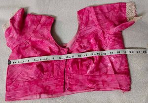 Vibrant Pink Floral Blouse with lining