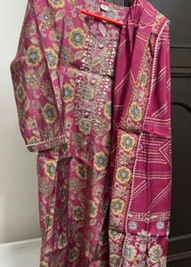 Muslin silk 3 piece suit