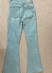 y2k blue bootcut jeans