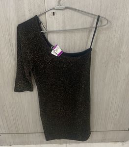 Sparkly One-Shoulder Top