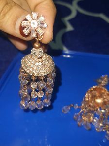 Elegant Dangle Earrings with Pink Beads