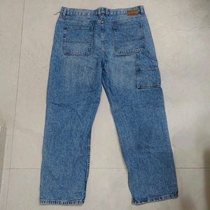 Zudio Baggy Jeans | Light Wash Denim | Waist 36