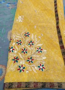 Beautiful Yellow Colour Saree