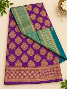 Beautiful Purple &amp; Gold Saree