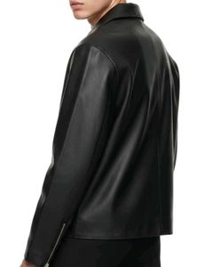 Classic Black Faux Leather Jacket