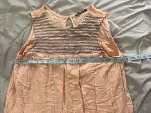 Peachy Pink Smocked Top Dress