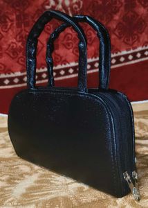 Premium Black Shimmer Handbag - Stylish &amp; S Fully