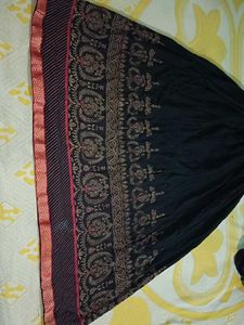 Elegant Black Ethnic Skirt