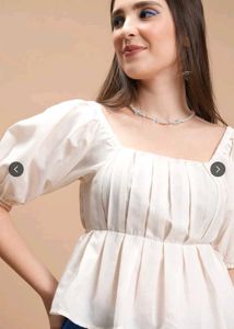 Chic Cream Puff Sleeve Top