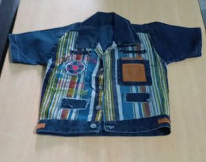 Kids Denim Patchwork Shirt