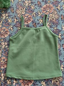 Designer Ruffled Net Top with sphegetti for Girls
