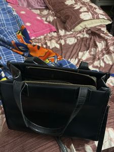 Allen Solly Black Tote Bag